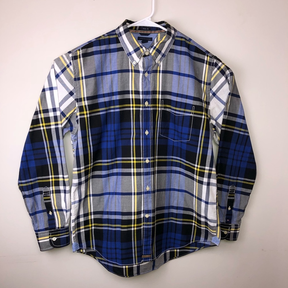 Large Tommy Hilfiger Men’s Plaid Dress Shirt